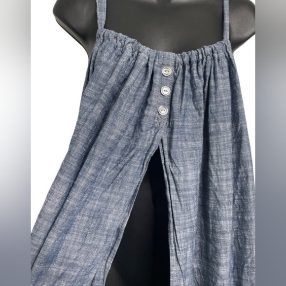 (SOLD)Chambray Apron Dress - Picture 9 of 12